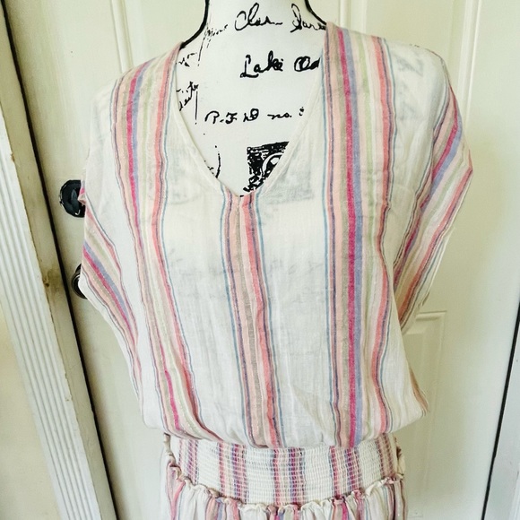 Rail Lucca Dress in Havana Stripe short sleeves in good pre-owned condition - Picture 3 of 11